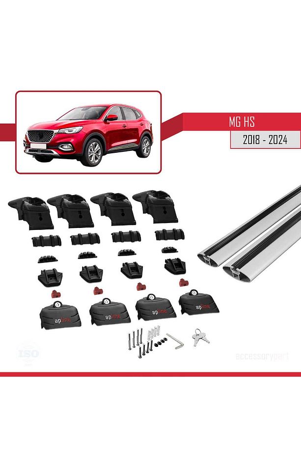 MG HS 2018 ve Sonrası ile uyumlu ACE-2 Ara Atkı Tavan Barı GRİ - 7