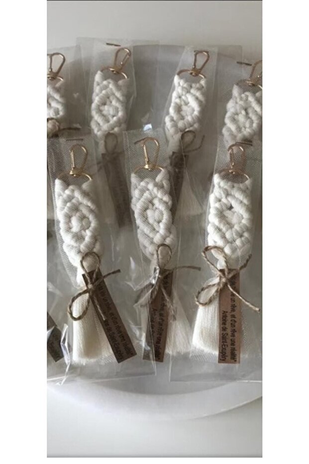 طقم سلسلة مفاتيح مكرامية 50 قطعة - 1