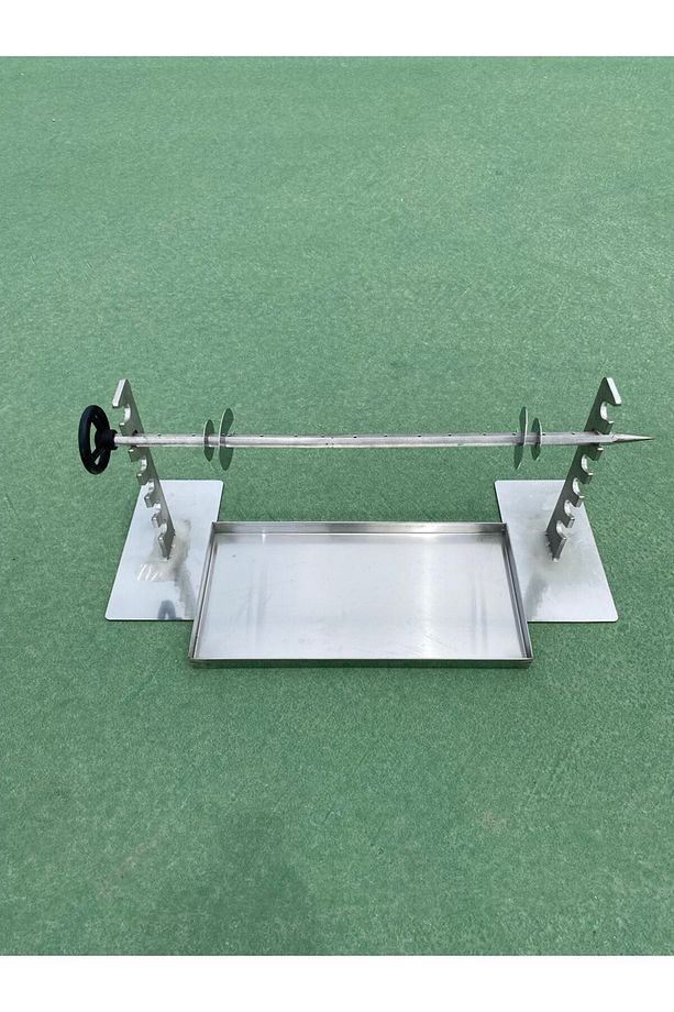 Cağ kebap seti  75 cm tamamı (KROM) ŞİŞ + 50X25 CM KROM TAVA + 2 ADET KROM AYAK + 4 ADET KROM  DİSK - 2