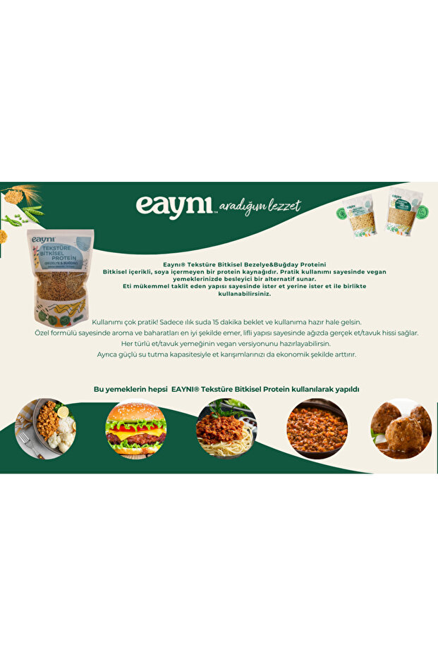 Yemeklik Bitkisel Buğday ve Bezelye Proteini 200 gr Granül - 6