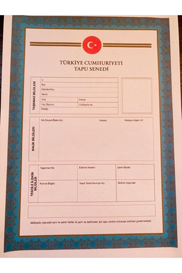 Tapu Senedi - 1