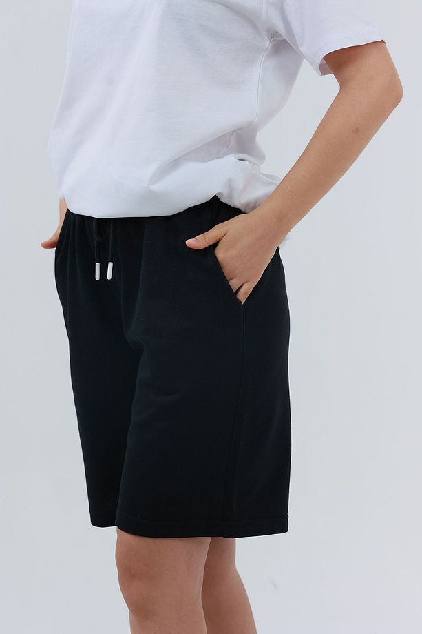Kadın Oversize Kalıp Şort Bermuda Rahat Kalıp - 1