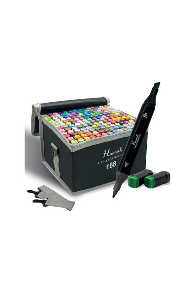 Hannah 168 Color Marker Set with Bag