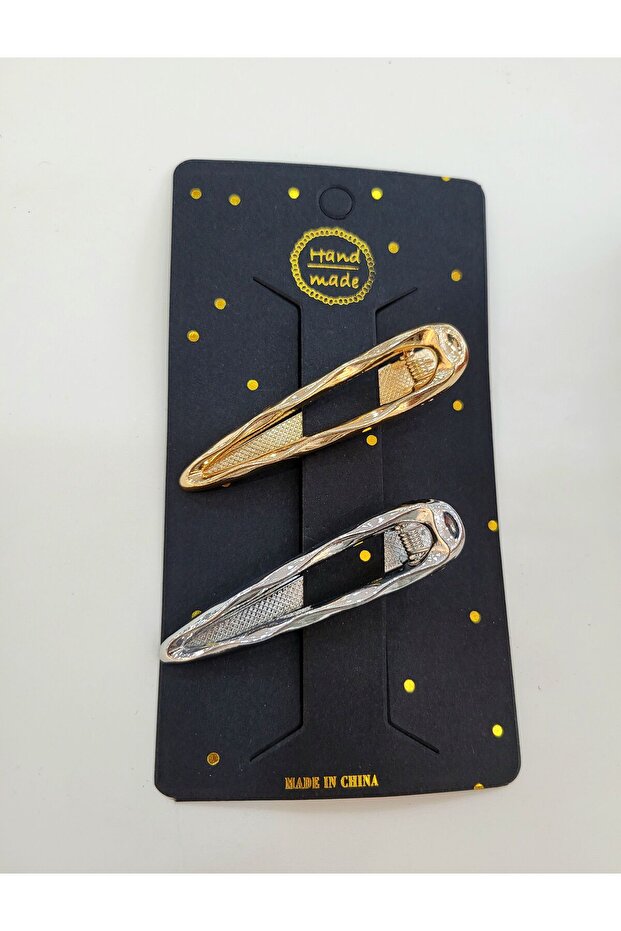 Steel Spring 2-Piece Metal Gold Silver Collet Buckle Tongs Buckle Glpş-39211