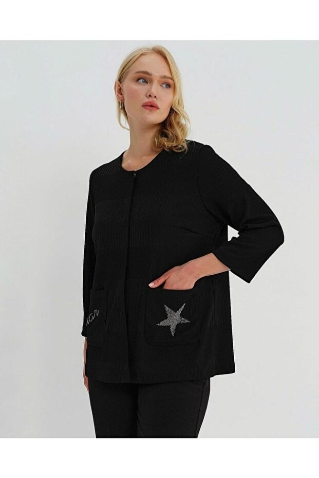 Plus Size Jacket Cardigan - 1