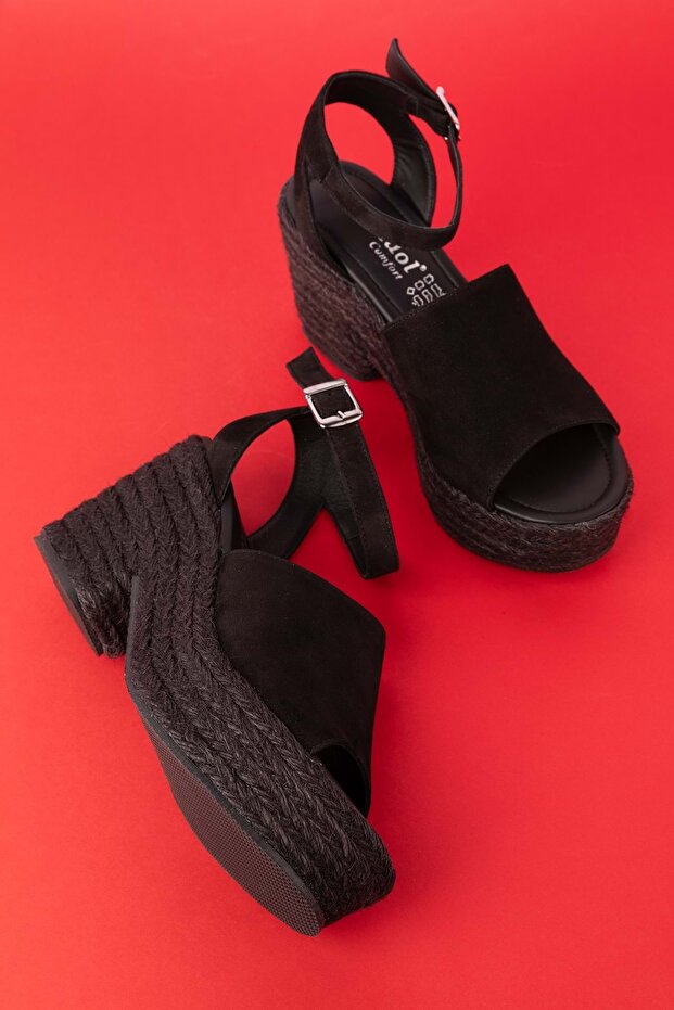 Women's Genuine Leather Wedge Heel Platform Sandals Ell.6998