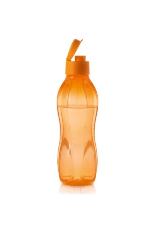زجاجة مياه إيكو زجاجة سهلة الغطاء 750 مل برتقالي - 2