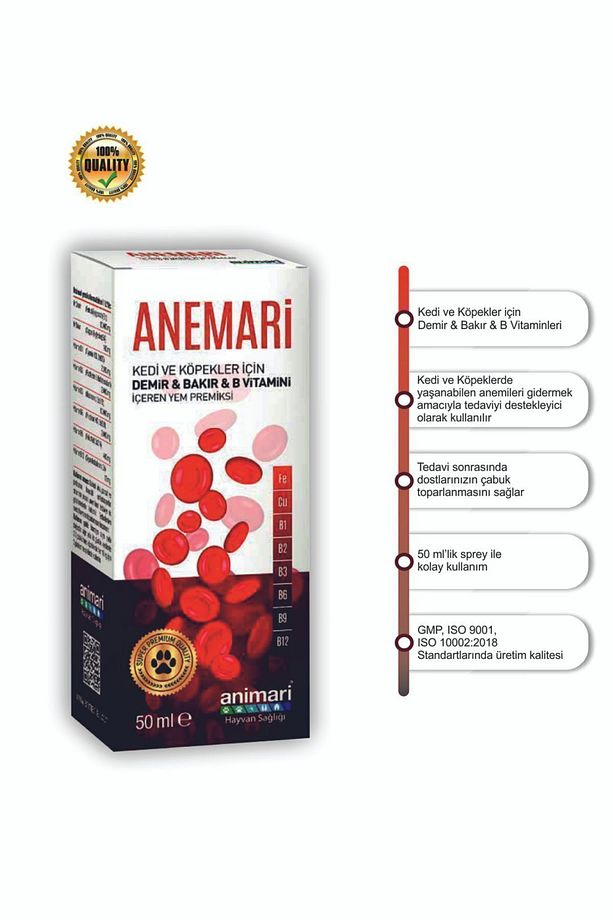 Anemari 50 ml Kedi Ve Köpekler ( Lerin Önlenmesinde Destekleyici) - 1