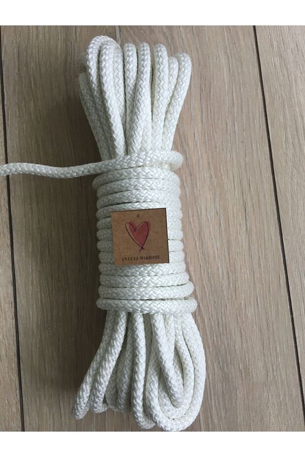 Makrome Ip (10 Metre) Polyester Polip Dokuma Tress Kordon Kaytan Sepet Supla Paspas Çanta Hobi Ipi - 1
