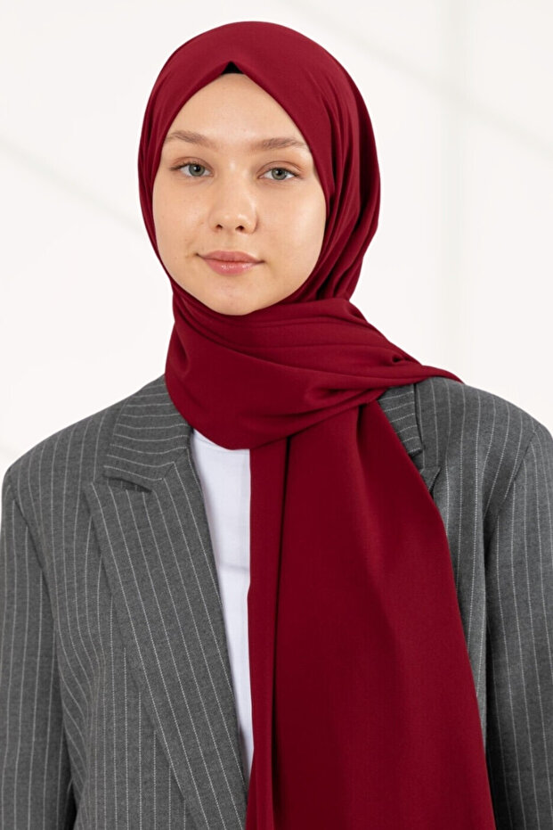 Imported Medina Silk Shawl Soie De Medina Medinasilk Shawl Evening Dress Shawl - Claret Red