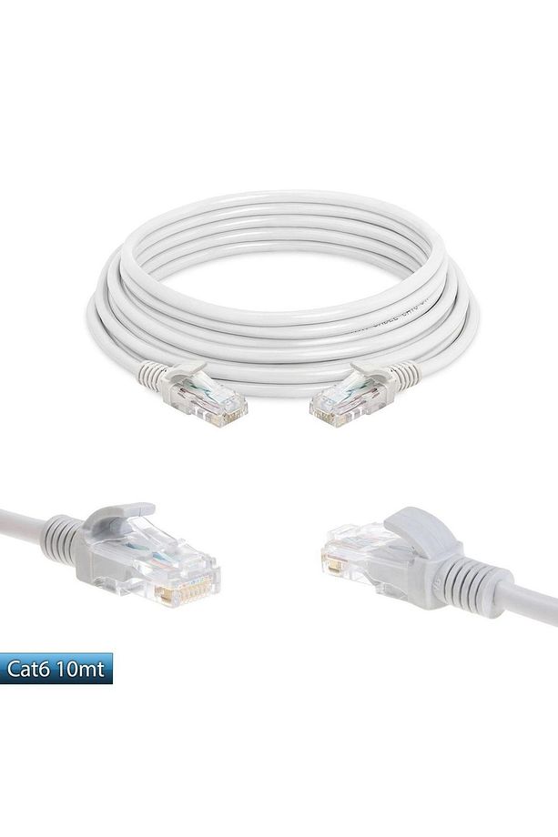 Cat6 Kablo DATA/İnternet/Modem/Ethernet Kablosu 10 Metre - 1