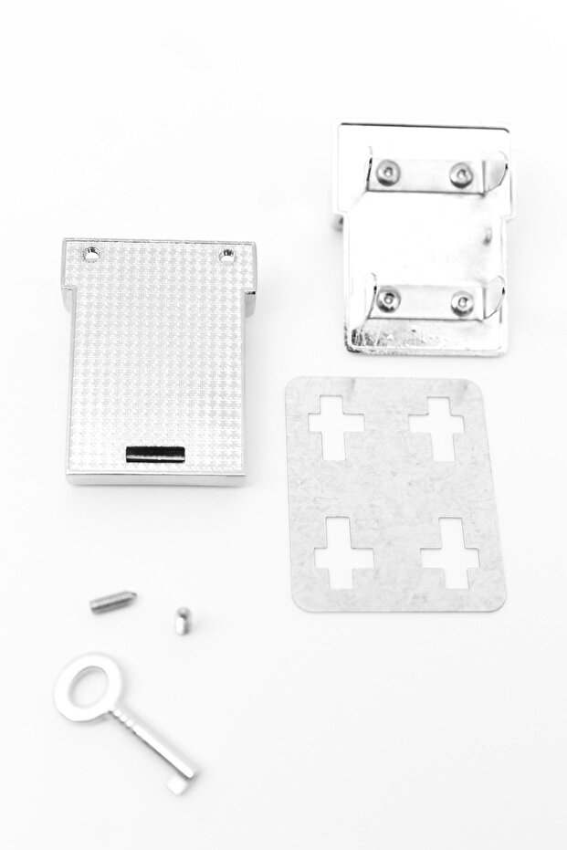 Briefcase lock with key gray - 3