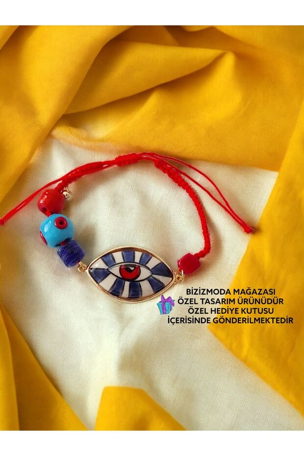 Ceramic Eye Glass Basement Bead Evil Eye Bead Bracelet Ceramic Eye Bracelet with Evil Eye Beads