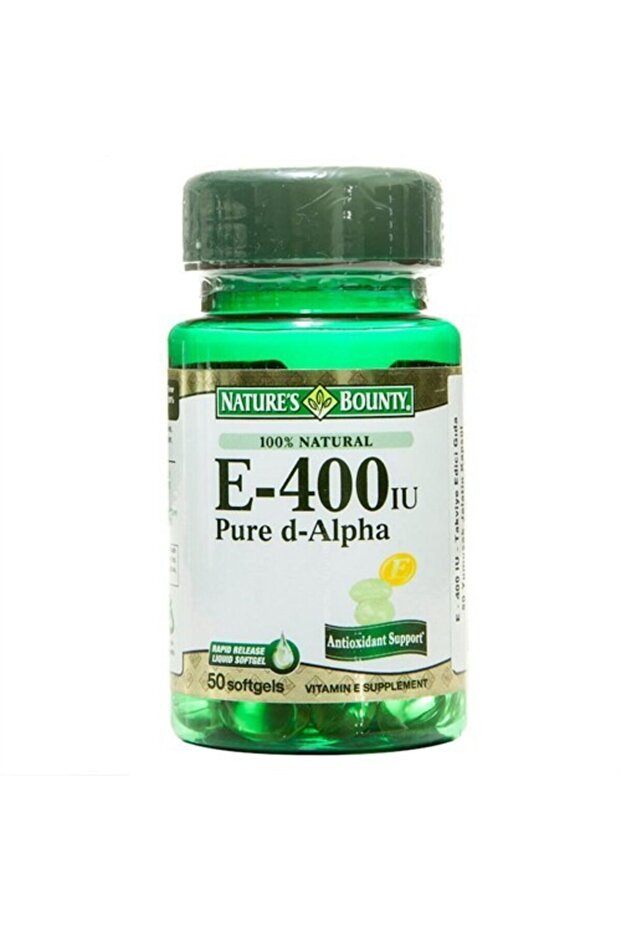 فيتامين E-400 Iu 50 كبسولة هلامية (طبيعي 100%)