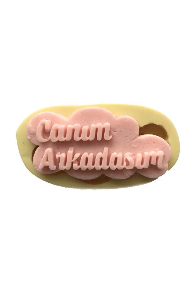 My Dear Friend Written Painting Shaped Silicone Pastry and Candy Plasticine Mold 8x4x1 cm