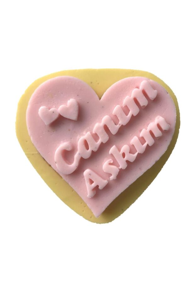 My Dear Love Written Heart Shaped Silicone Pastry and Candy Dough Pattern 6.5x6.5x1 cm