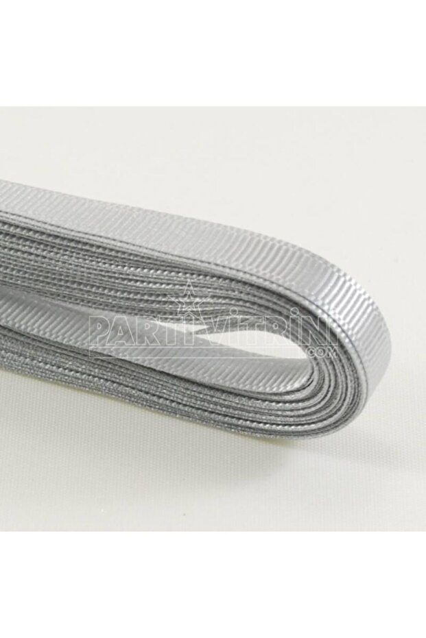 Silver Gray Grosgrain Ribbon 1 cm x 10 Meters