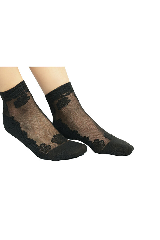 مجموعة من 5 جوارب دانتيل - 3