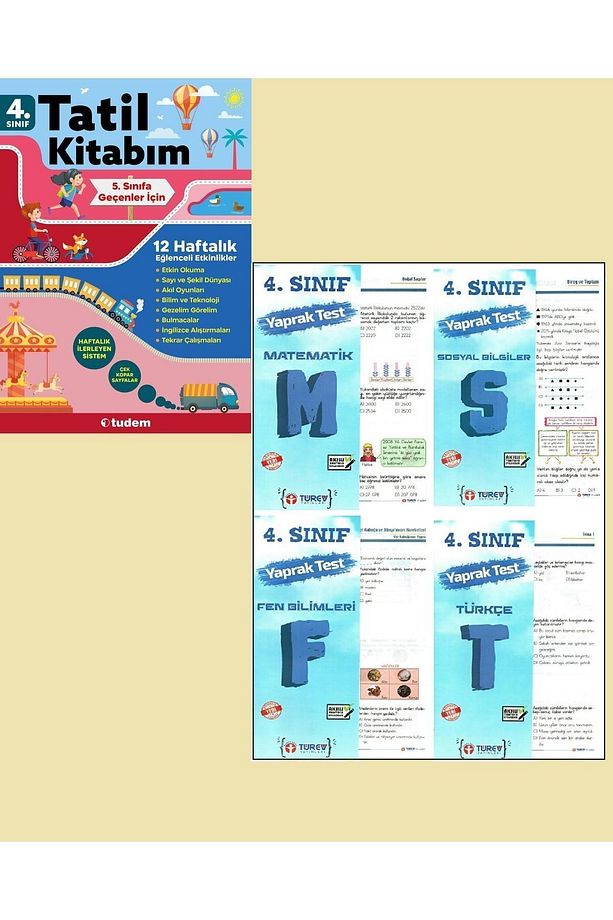 Tudem 4. Sınıf Tatil Kitabım 5. Sınıfa Geçenler Için Tüm Dersler Yaprak Test Seti - 1