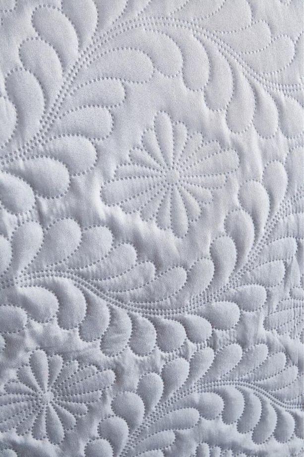 Ultrasonik Kapitoneli Ivory Tek Kişilik Yatak Örtüsü Gri - 7