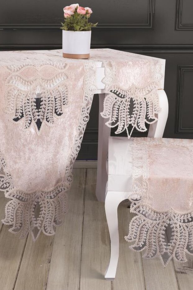 Grape Velvet Living Room Set 5 Pieces - Cappucino