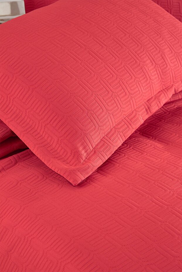 Drop Çift Kişilik Yatak Örtüsü Nar Çiçeği - 5