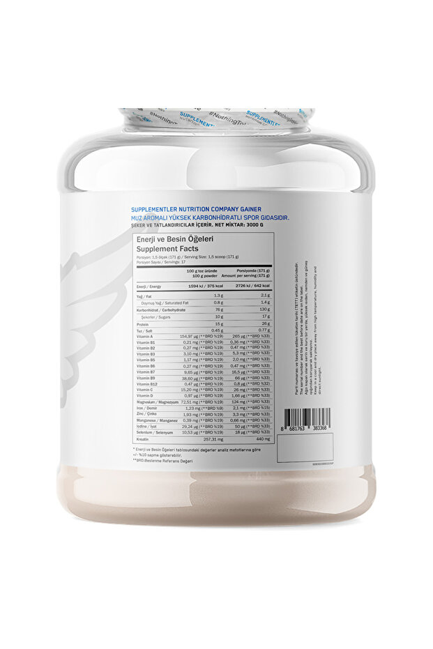 Gainer 3000 gr - Muz - 2