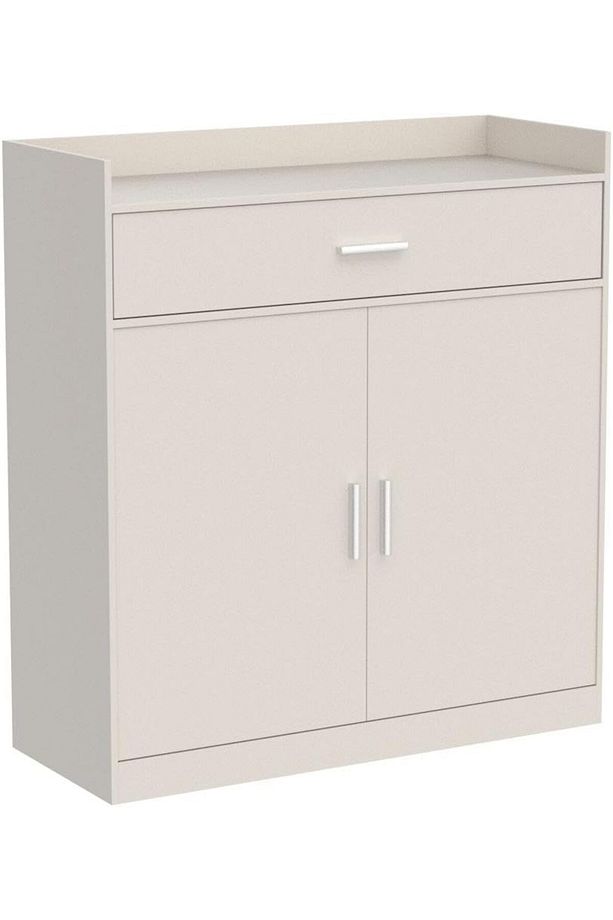 %100 Mdf Beyaz Ayakkabılık, Ayakkabı Dolabı, Kapaklı Ayakkabılık, Dresuar, Vestiyer - 3