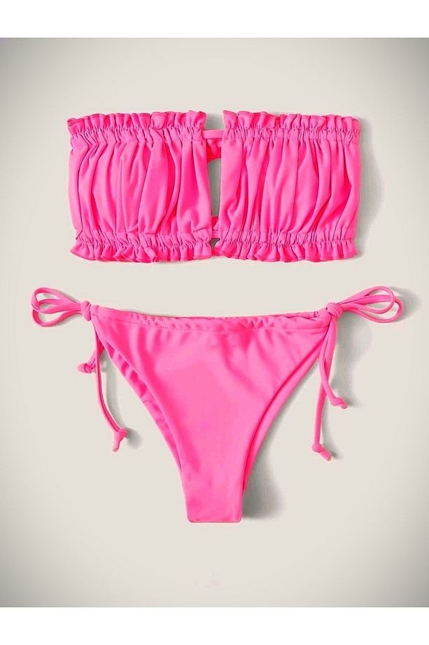 Büzgülü Bikini Set - 7