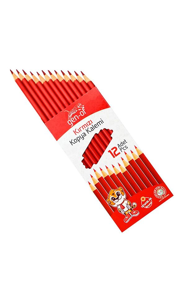 Yuvarlak Kırmızı Kopya Kalemi 3 Adet - 3