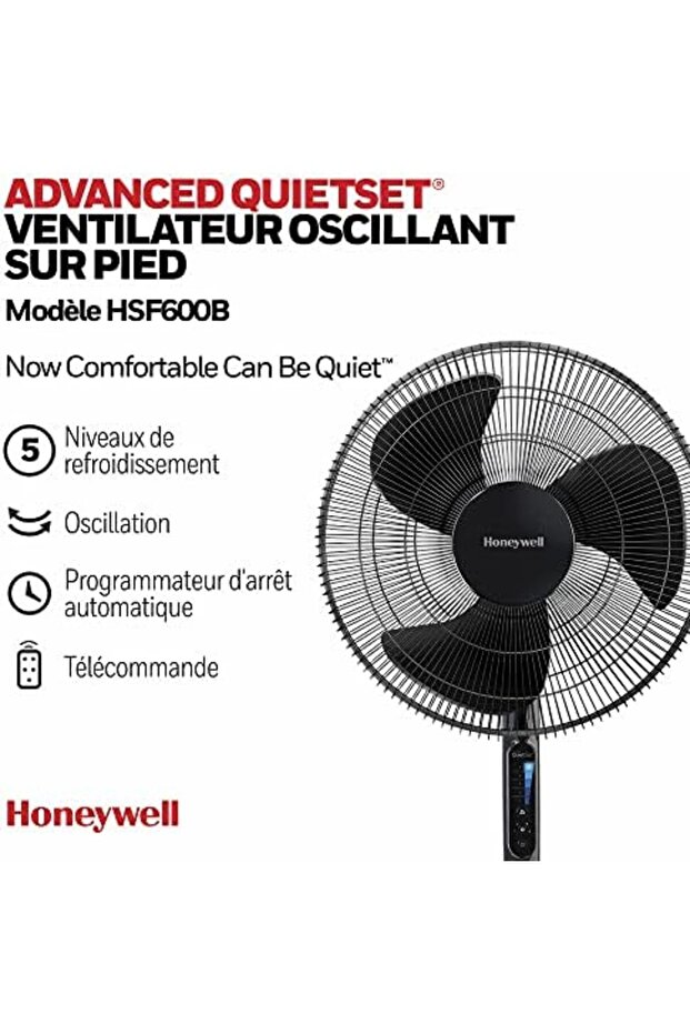 Advanced QuietSet® Salınımlı Ayaklı Fan 5 Hız, Ayarlanabilir Yükseklik, Uzaktan Kumanda - 2