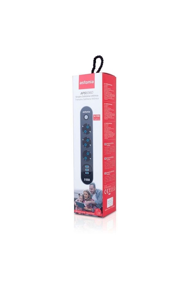 Usb Çıkışlı 3'lü 2 Metre Kablolu Akım Korumalı Priz 10a-2500 Watt - 4