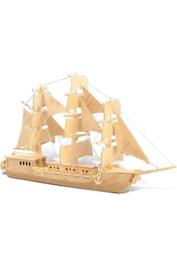 3d Wooden Model Puzzle European Sailing Boat 76 Piece Model Ship