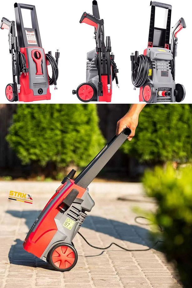 Güçlü ve Torklu BL Kömürsüz Bakır Motor 150Bar Max Yüksek Basınçlı Bahçe ve Oto Yıkama Makinesi - 3