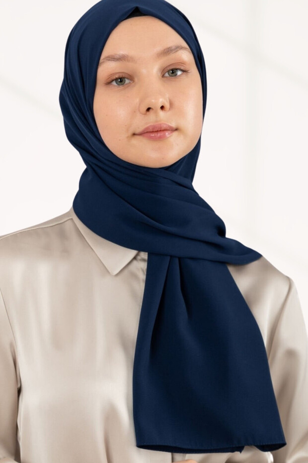 Imported Medina Silk Shawl Soie De Medina Medinasilk Shawl Evening Dress Shawl - Navy Blue