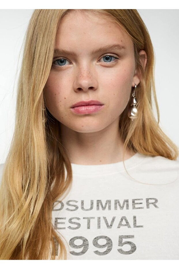 Desenli crop tişört - 6