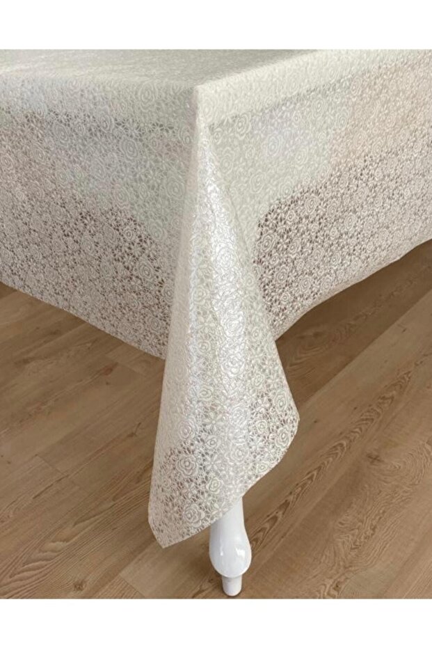 Meiwa Japanese PVC Lace Appearance Stain Resistant - Non-slip - Erasable Tablecloth / 140 cm X 160