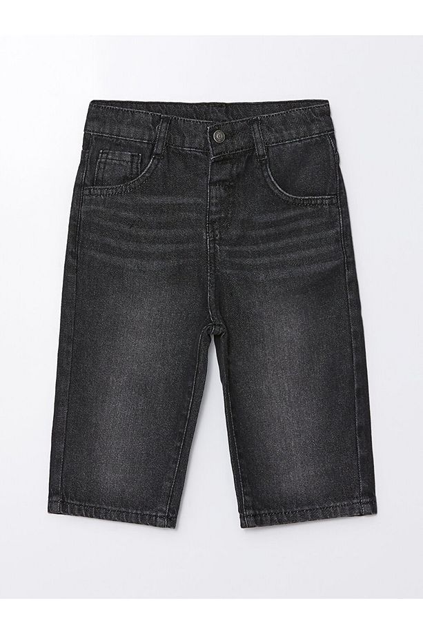 LCW Beli Lastikli Basic Erkek Bebek Jean Şort - 1