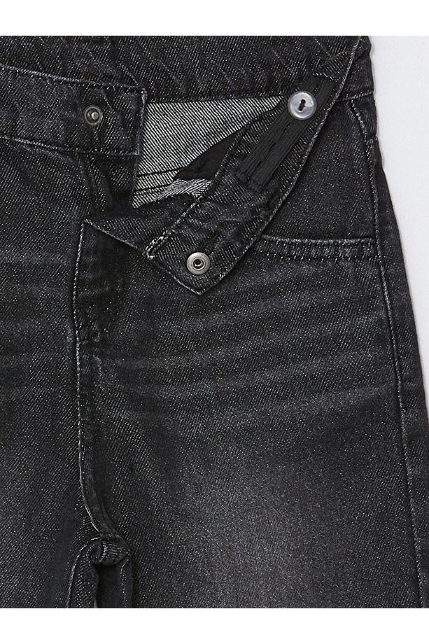 LCW Beli Lastikli Basic Erkek Bebek Jean Şort - 3