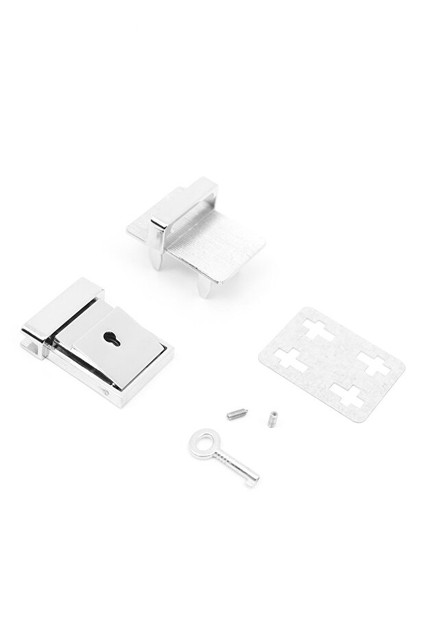 Briefcase lock with key gray - 1