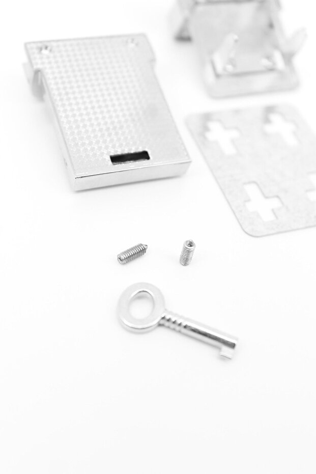 Briefcase lock with key gray - 4