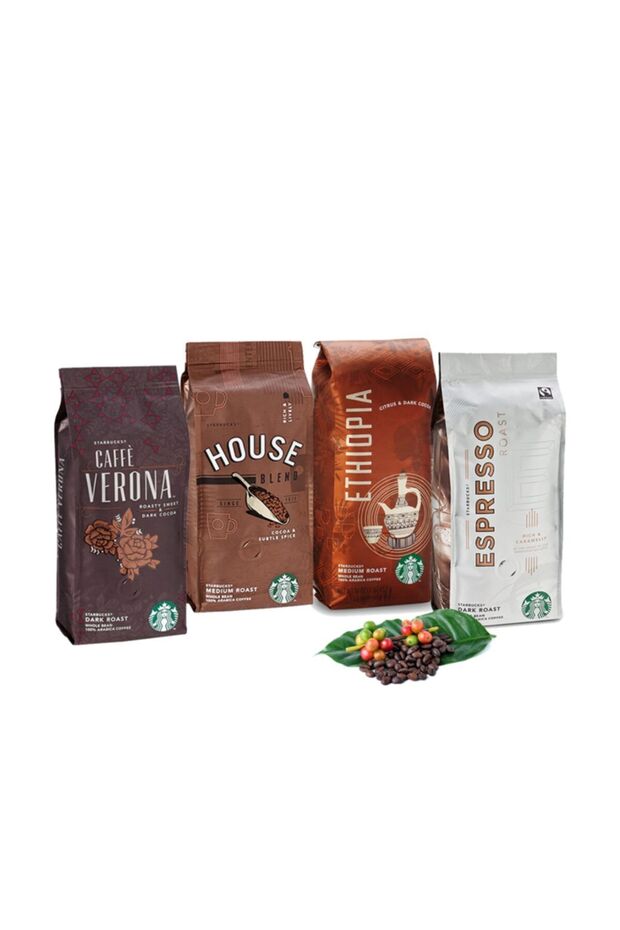 House Blend, Ethiopia, Verona, Espresso Core Coffee 250 Grams 4-Piece Set