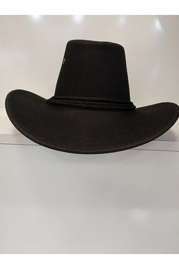 Arıcı Store New Season Large Model Black Straw Cowboy Hat