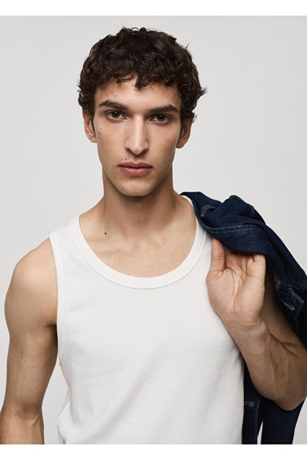 Pamuklu askılı tişört - 6