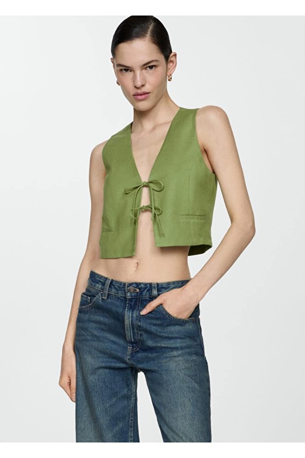 Bağ kapamalı yelek - 8