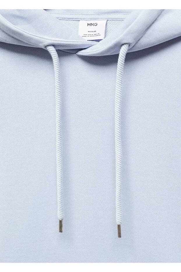 Hafif pamuklu kapüşonlu sweatshirt - 5