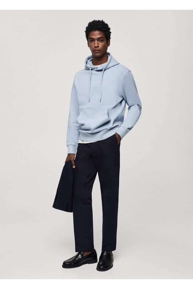 Hafif pamuklu kapüşonlu sweatshirt - 2