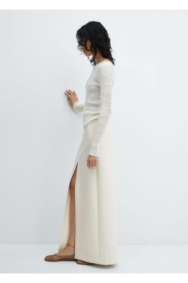 Yırtmaçlı uzun etek - 7