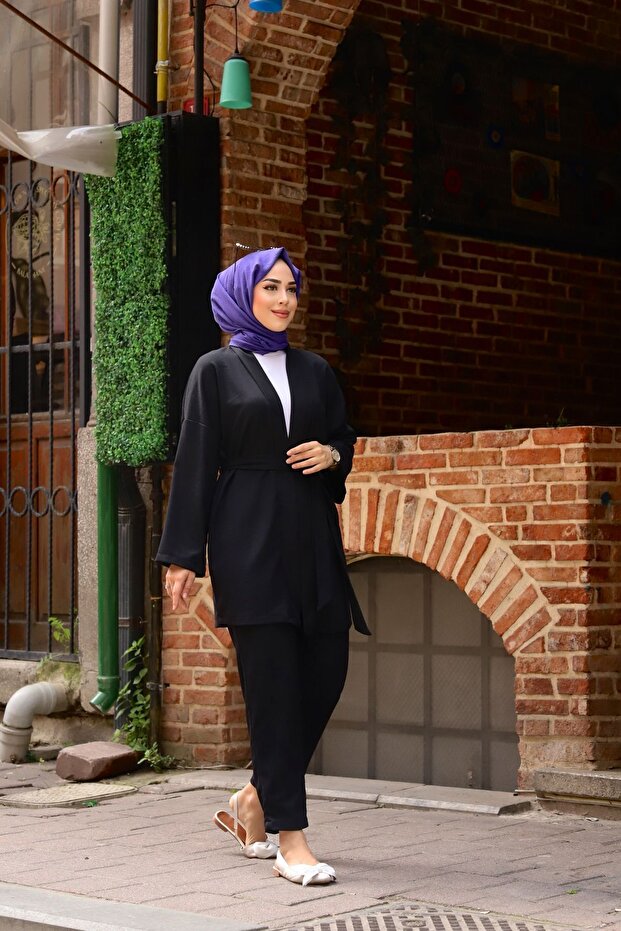 Belted Kimono Double Set - 5