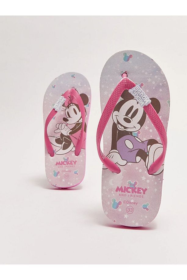 LCW STEPS Minnie Mouse Lisanslı Parmak Arası Kız Çocuk Plaj Terliği - 3